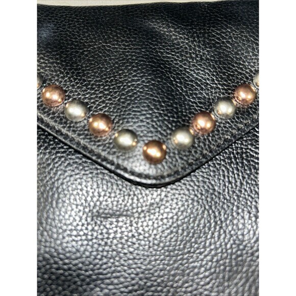 B-Low The Belt Gold Rose Tone Studded Small Clutch Low Bag Handbag Black - Picture 3 of 7